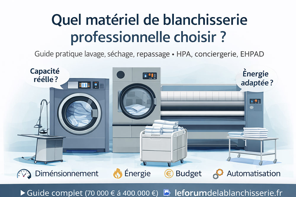 Quel matériel de blanchisserie choisir ? Guide complet professionnel 2026